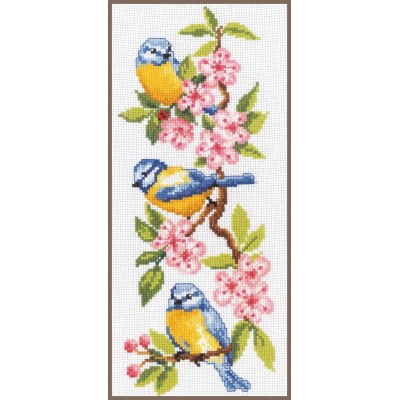 Набір для вишивання хрестом Vervaco PN-0011832 Птахи на цвітінні / Birds on blossoms