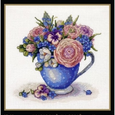 Набор для вышивки крестом - MAGIC CROSS STITCH - 007 Цветочное настроение