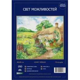 Набір для вишивання хрестиком Світ можливостей 010 SM-N Літній пейзаж Набір для вишивання хрестиком Світ можливостей 010 SM-N Літній пейзаж