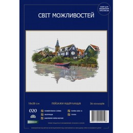 Набір для вишивання хрестиком Світ можливостей 020 SM-N Краєвиди Нідерландів Набір для вишивання хрестиком Світ можливостей 020 SM-N Краєвиди Нідерландів