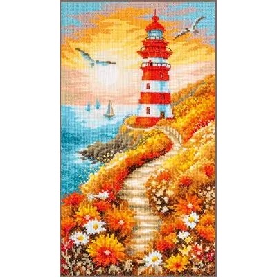 Набор для вышивания крестом Lanarte PN-0230712 Цветочная дорожка с маяком Набор для вышивания крестом Lanarte PN-0230712 Цветочная дорожка с маяком