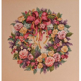 Набір для вишивання Dimensions 03837 Вінок з трояндами // Wreath of Roses Набір для вишивання Dimensions 03837 Вінок з трояндами // Wreath of Roses