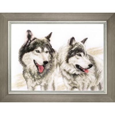 Набор для вышивания крестом Crystal Art ВТ-056 Серые братья Набор для вышивания крестом Crystal Art ВТ-056 Серые братья