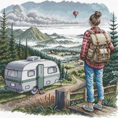 Набір для вишивання хрестиком AVA P065 Пригода у долині // Adventure in the Valley 