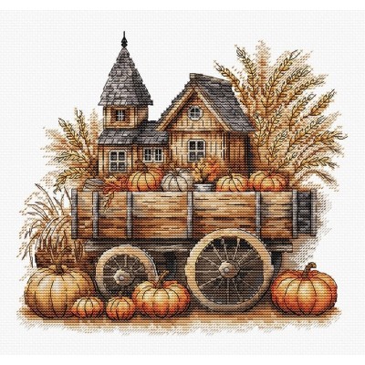 Набор для вышивания крестом AVA P078 Autumn Cart