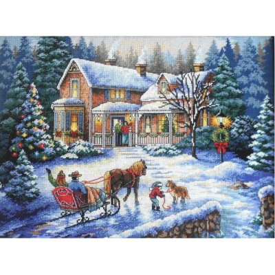 Набір для вишивання Dimensions 08733 Coming Home for the Holidays / Додому на свята Набір для вишивання Dimensions 08733 Coming Home for the Holidays / Додому на свята