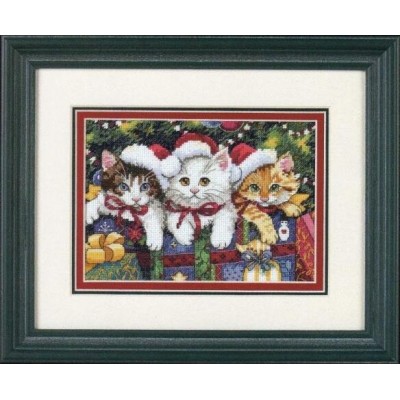 Набор для вышивания крестиком DIMENSIONS 08750 Кошачье Рождество//Meowy Christmas Набор для вышивания крестиком DIMENSIONS 08750 Кошачье Рождество//Meowy Christmas