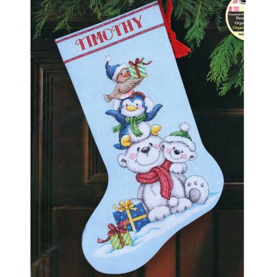 Набор для вышивания DIMENSIONS 70-08840 Stack of Critters Stocking Набор для вышивания DIMENSIONS 70-08840 Stack of Critters Stocking