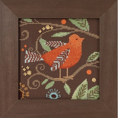 Набор для вышивания Mill Hill DM301813 Orange Bird // Оранжевая птица Набор для вышивания Mill Hill DM301813 Orange Bird // Оранжевая птица