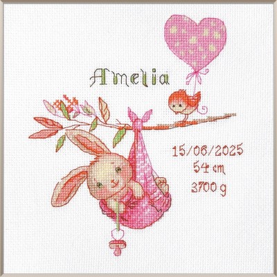 Набор для вышивания AINE А1029 Рождение девочки Набор для вышивания AINE А1029 Рождение девочки