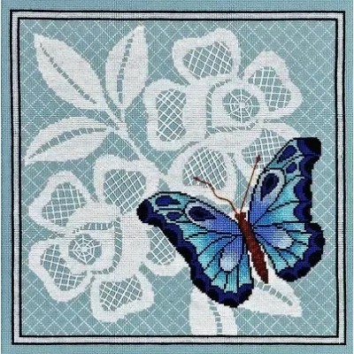 Набор для вышивания крестом Alisena 1123а Бирюзовая бабочка Набор для вышивания крестом Alisena 1123а Бирюзовая бабочка