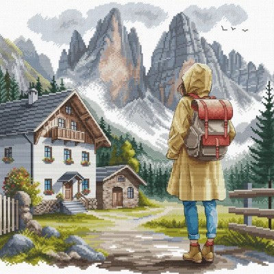 Набор для вышивания крестиком AVA P113 Adventure in the Alps Набор для вышивания крестиком AVA P113 Adventure in the Alps