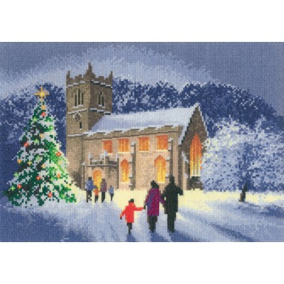 Набор для вышивания крестом Heritage Crafts H1144 Рождественская церковь//Christmas Church Набор для вышивания крестом Heritage Crafts H1144 Рождественская церковь//Christmas Church