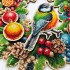 Набор для вышивки бисером на деревянных заготовках ТМ VIRENA Віночок_116 Новогодний венок на двери Набор для вышивки бисером на деревянных заготовках ТМ VIRENA Віночок_116 Новогодний венок на двери