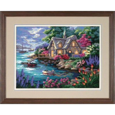 Набор для вышивания гобеленовым швом DIMENSIONS 12155 Cottage Cove // Домик в бухте Набор для вышивания гобеленовым швом DIMENSIONS 12155 Cottage Cove // Домик в бухте