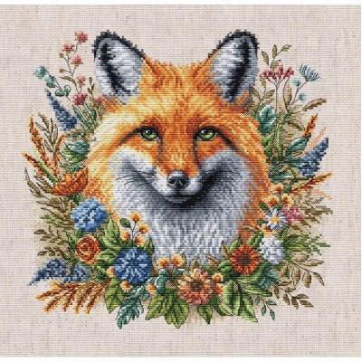 Набор для вышивания крестом AVA P123 Fox Among Flowers Набор для вышивания крестом AVA P123 Fox Among Flowers