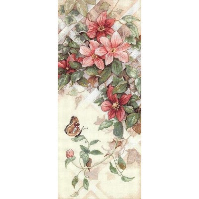 Набор для вышивания крестиком DIMENSIONS 13686 "Butterfly And Clematis//Бабочка и клематис"