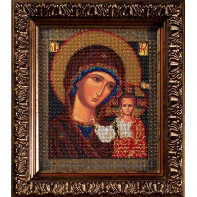 Вишивка ікон бісером - Кроше - В-148 Богородиця Казанська Вишивка ікон бісером - Кроше - В-148 Богородиця Казанська