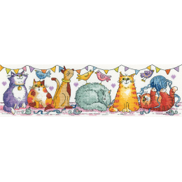Набор для вышивания крестом Heritage Crafts H1539 Кошачье шоу//Cat Show Набор для вышивания крестом Heritage Crafts H1539 Кошачье шоу//Cat Show