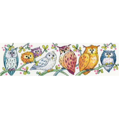 Набор для вышивания крестом Heritage Crafts H1575 Совы на параде//Owls on Parade Набор для вышивания крестом Heritage Crafts H1575 Совы на параде//Owls on Parade