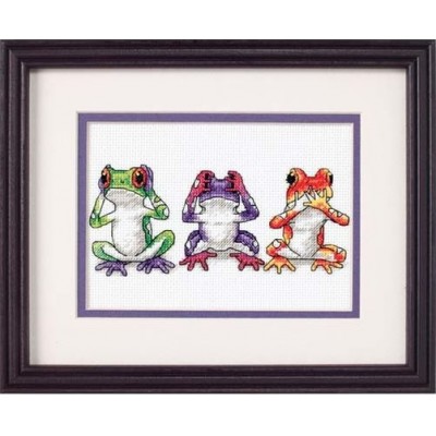 Набір для вишивання Dimensions 16758 Tree Frog Trio Набір для вишивання Dimensions 16758 Tree Frog Trio