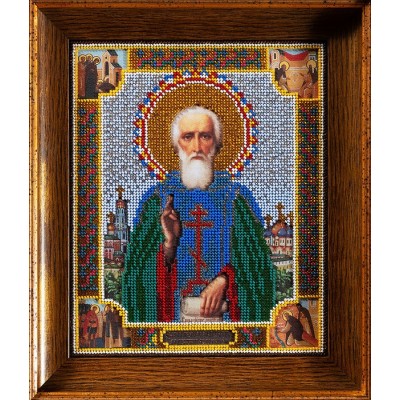 Вышивка бисером икон - Кроше - В-182 Икона Св. Сергий Радонежский