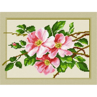 Набор для вышивания по канве с рисунком Quick Tapestry / Brvsk TL-20 Шиповник Набор для вышивания по канве с рисунком Quick Tapestry / Brvsk TL-20 Шиповник