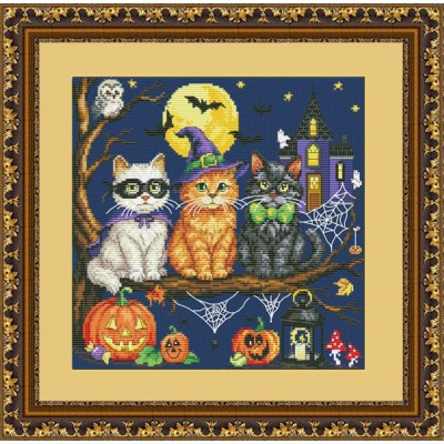 Набор для вышивания крестом OLanTa VN-281 HALLOWEEN KITTEN