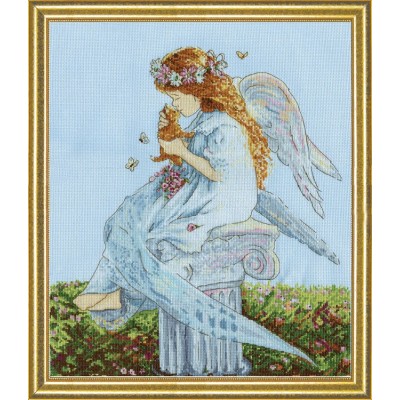 Набор для вышивания крестом Design Works 2869 Angel with Kitten