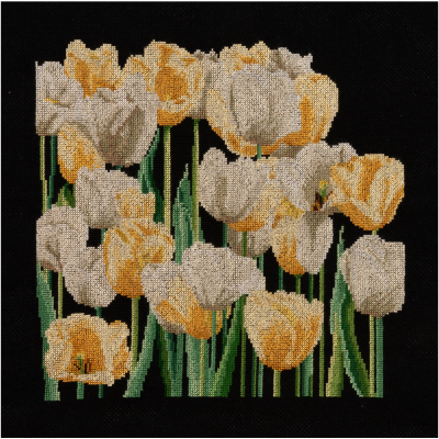 Набор для вышивки крестом Thea Gouverneur 3065.05 Tulips (Black Aida)