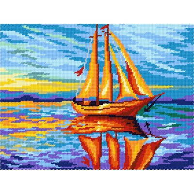 Набор для вышивания по канве с рисунком Quick Tapestry / Brvsk TL-32 Парусник Набор для вышивания по канве с рисунком Quick Tapestry / Brvsk TL-32 Парусник