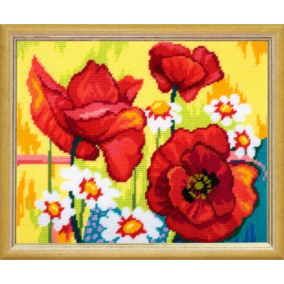 Набор для вышивания на канве с рисунком Quick Tapestry / Brvsk TL-34 Натюрморт с цветами Набор для вышивания на канве с рисунком Quick Tapestry / Brvsk TL-34 Натюрморт с цветами