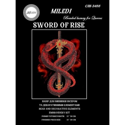 Набор для вышивки бисером и декором Miledi СЛн-3466 Sword of Rise Набор для вышивки бисером и декором Miledi СЛн-3466 Sword of Rise