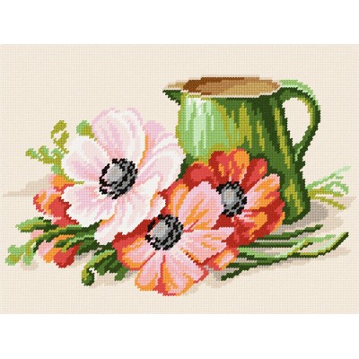 Набор для вышивания на канве с рисунком Quick Tapestry / Brvsk TL-35 Анемоны Набор для вышивания на канве с рисунком Quick Tapestry / Brvsk TL-35 Анемоны