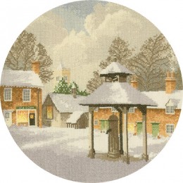 Набор для вышивания крестиком Heritage Crafts H396 Зимняя деревня//Winter Village Набор для вышивания крестиком Heritage Crafts H396 Зимняя деревня//Winter Village