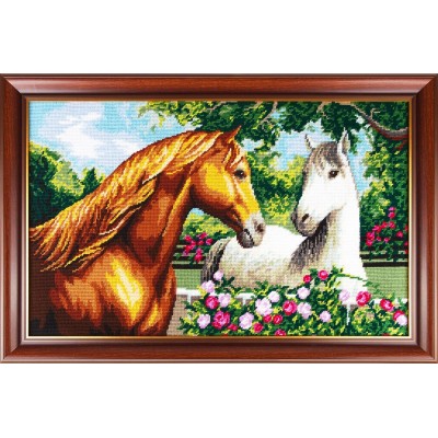 Набор для вышивания на канве с рисунком Quick Tapestry / Brvsk TS-40 Грациозная пара Набор для вышивания на канве с рисунком Quick Tapestry / Brvsk TS-40 Грациозная пара