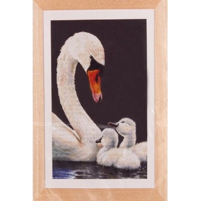 Набор для вышивки крестом Thea Gouverneur 606.05 Swans and Signets (Black Aida) Набор для вышивки крестом Thea Gouverneur 606.05 Swans and Signets (Black Aida)