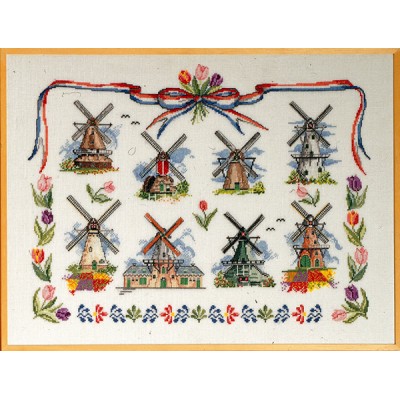 Набор для вышивания PERMIN 70-0402 Голландские мельницы // Dutch Windmills Набор для вышивания PERMIN 70-0402 Голландские мельницы // Dutch Windmills