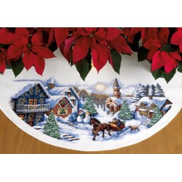 Набір для вишивання Dimensions 70-08830 Поїздка в сутінках//Sleigh Ride Tree Skirt Набір для вишивання Dimensions 70-08830 Поїздка в сутінках//Sleigh Ride Tree Skirt