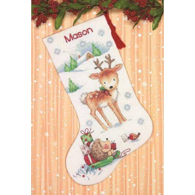 Набор для вышивания крестом Dimensions 70-08978 Reindeer and Hedgehog Набор для вышивания крестом Dimensions 70-08978 Reindeer and Hedgehog