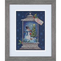 Набір для вишивання Dimensions 70-08987 Ліхтар зі сніговиком / Snowman Lantern Набір для вишивання Dimensions 70-08987 Ліхтар зі сніговиком / Snowman Lantern