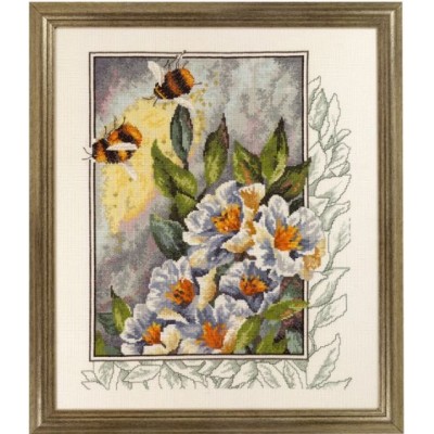 Набор для вышивания PERMIN 70-4181 Пчелки в цветах // Bee in flowers Набор для вышивания PERMIN 70-4181 Пчелки в цветах // Bee in flowers