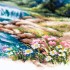 Набор для вышивания крестом MAGIC NEEDLE 70-43 Жизнь течет Набор для вышивания крестом MAGIC NEEDLE 70-43 Жизнь течет