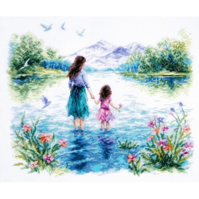Набор для вышивания крестом MAGIC NEEDLE 70-60 С мамой! Набор для вышивания крестом MAGIC NEEDLE 70-60 С мамой!