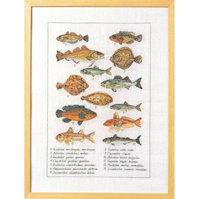 Набір для вишивання PERMIN 70-6408 Риби // Fish
