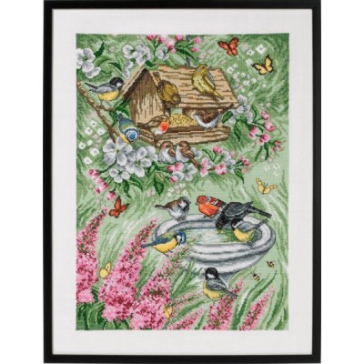 Набор для вышивания PERMIN 70-9394 Птицы в саду // Birds in Garden Набор для вышивания PERMIN 70-9394 Птицы в саду // Birds in Garden