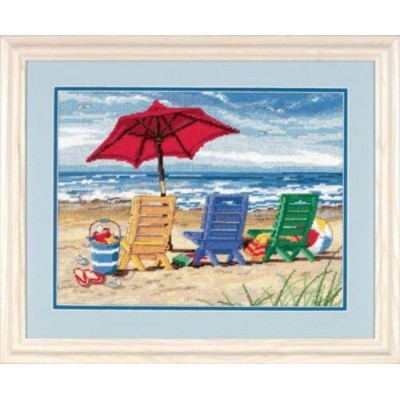 Набор для вышивания (гобелен) DIMENSIONS 72-120022 Beach Chair Trio // Трио пляжных кресел Набор для вышивания (гобелен) DIMENSIONS 72-120022 Beach Chair Trio // Трио пляжных кресел