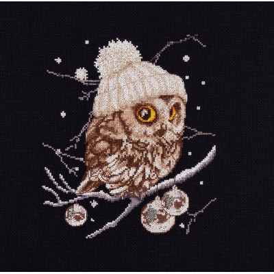 Набор для вышивки крестом Thea Gouverneur 743.05 Whoo..Whoo..It's Winter (BLACK AIDA) Набор для вышивки крестом Thea Gouverneur 743.05 Whoo..Whoo..It's Winter (BLACK AIDA)