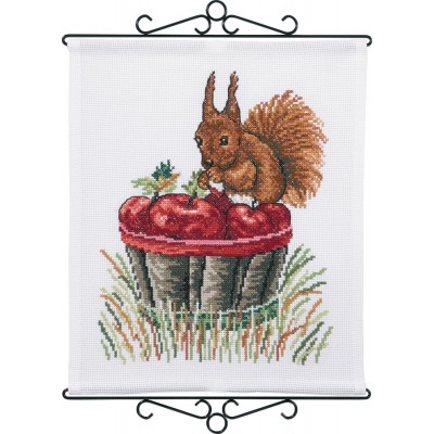 Набор для вышивания PERMIN 92-5309 Белка и яблоки // Squirrel & apples