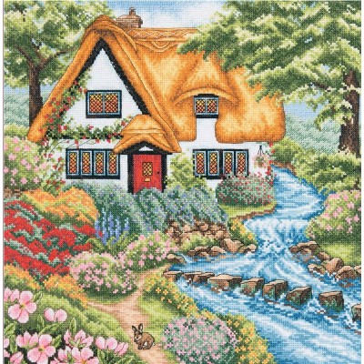 Набор для вышивки крестом Anchor PCE959 Cottage Stream / Коттедж у реки Набор для вышивки крестом Anchor PCE959 Cottage Stream / Коттедж у реки